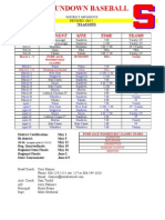 2012 Baseball Schedule