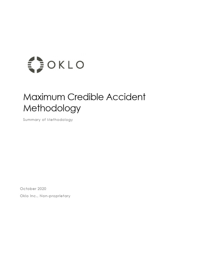 Maximum credible Accident analysis PDF Nuclear Regulatory
