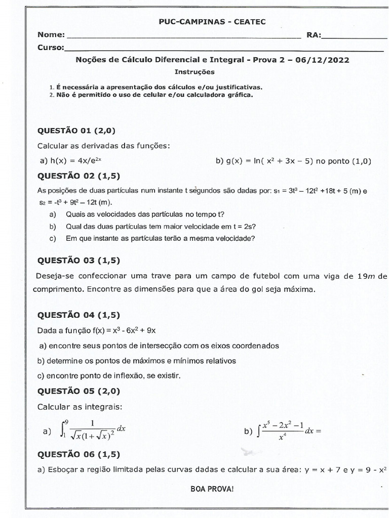 Prova 2 - Resolução - 2022 | PDF