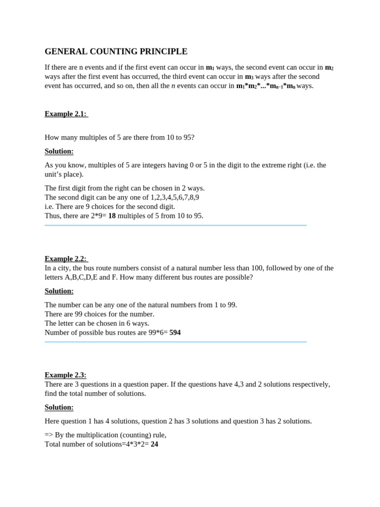 General Counting Principle Explained | PDF | Permutation | Consonant