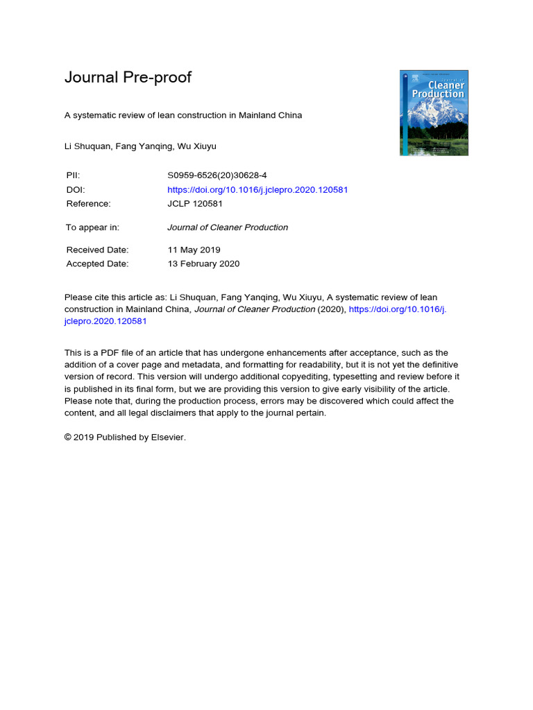 Lean Construction Review in China | PDF | Lean Manufacturing