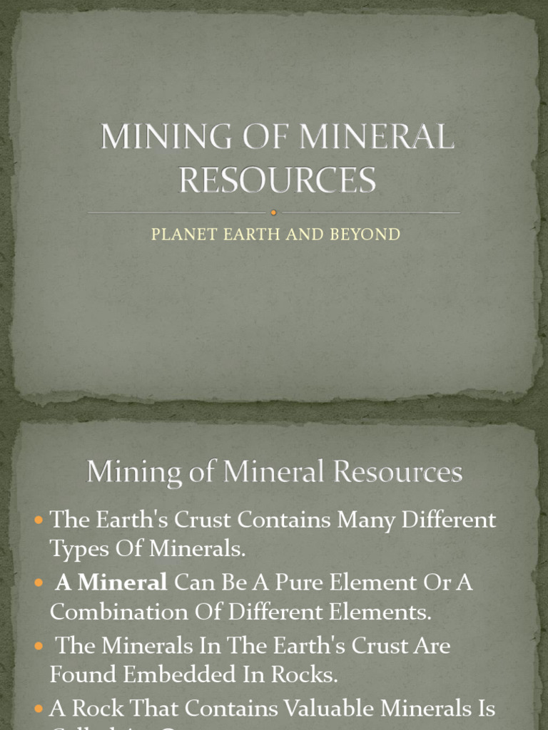 Mining Mineral Resources on Earth | PDF | Blast Furnace | Iron