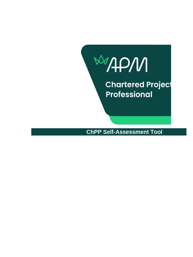 ChPP Self-Assessment Tool Guide | PDF | Sustainability | Project Management