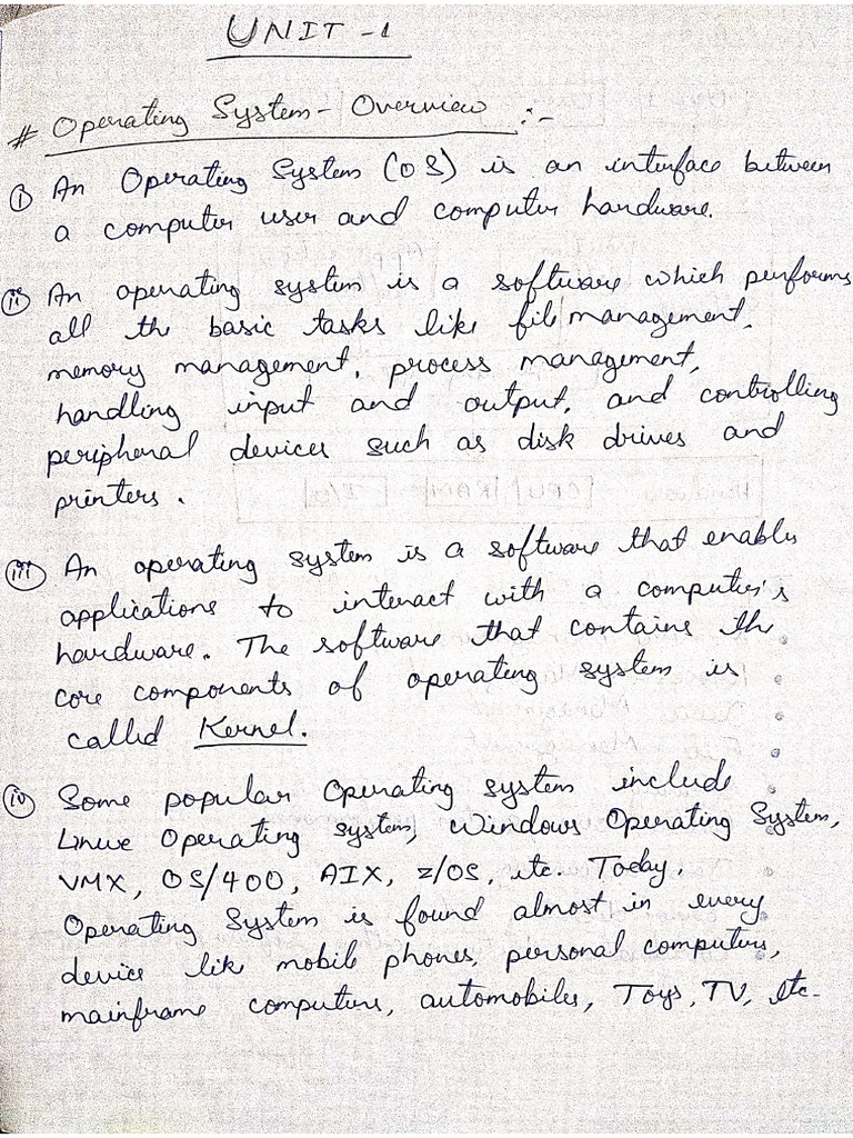 O.S. Notes | PDF