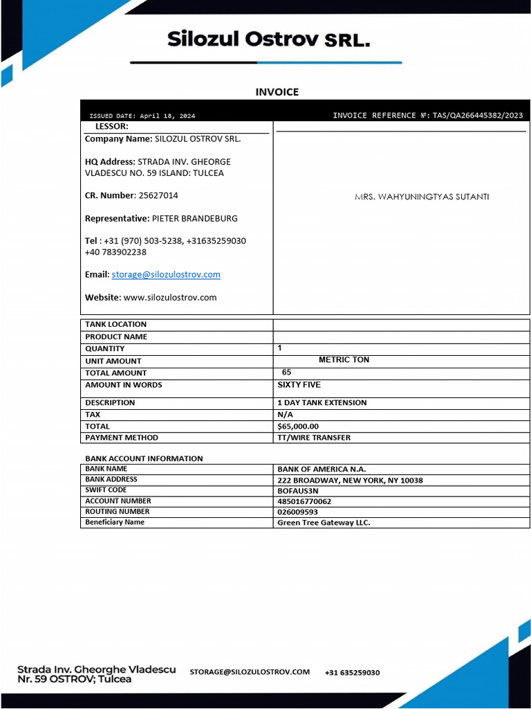 SILOV SRL INVOICE | PDF