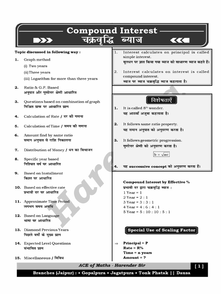 CI & SI Class Notes | PDF