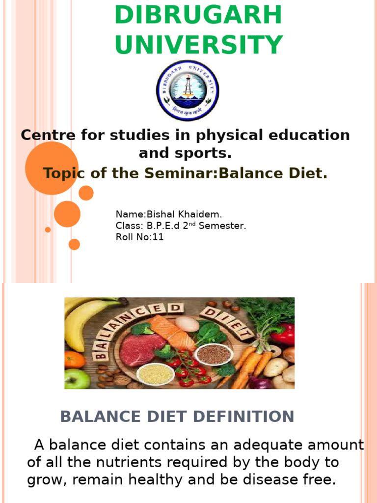 Benefits of a Balanced Diet | PDF