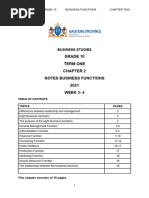 Gauteng Grade 10 Business Functions Notes | PDF | Leadership | Goal