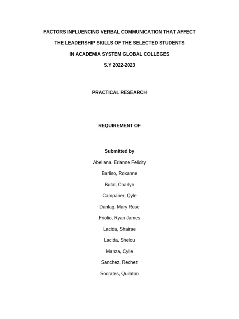 Apld 3 Performance Task (Group 4) | PDF | Communication | Leadership