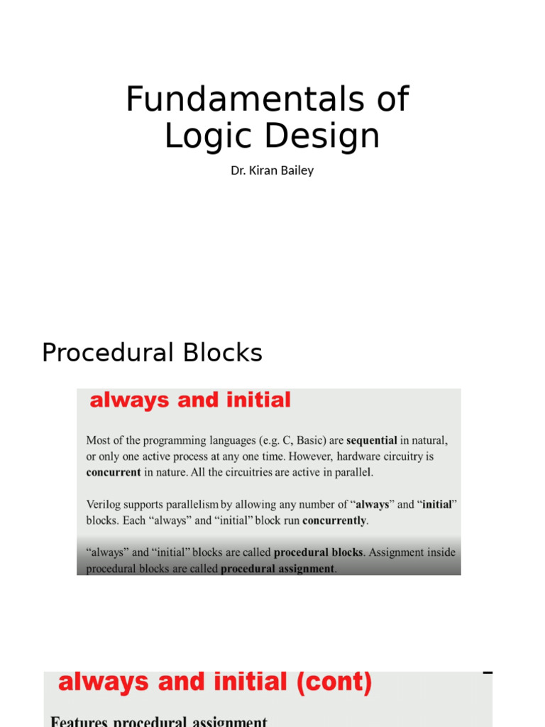 Fundamentals - Logic Design | PDF