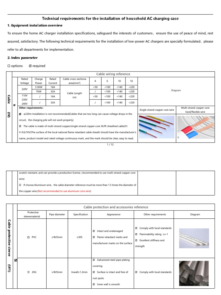 Home AC Charger Installation Guide | PDF | Electrical Wiring ...