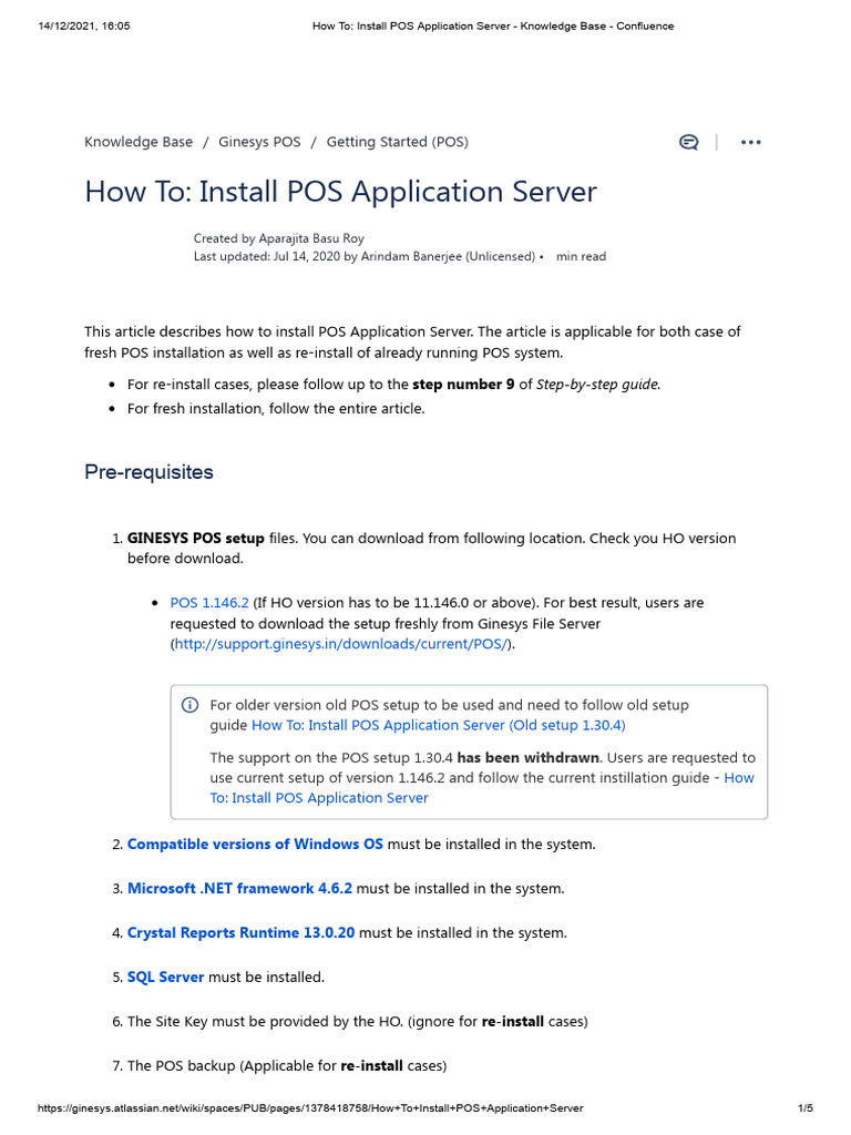 Install POS Application Server Guide | PDF | Point Of Sale | Directory ...