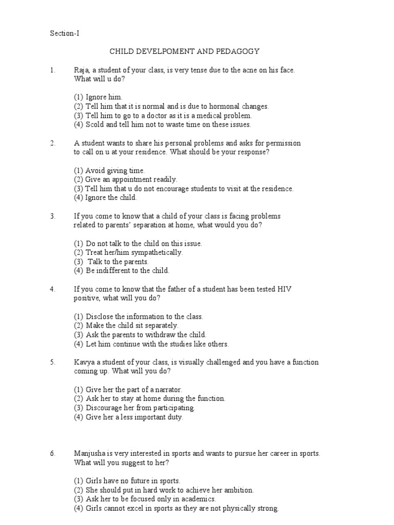 CDP Sample Q | PDF | Teachers | Action (Philosophy)