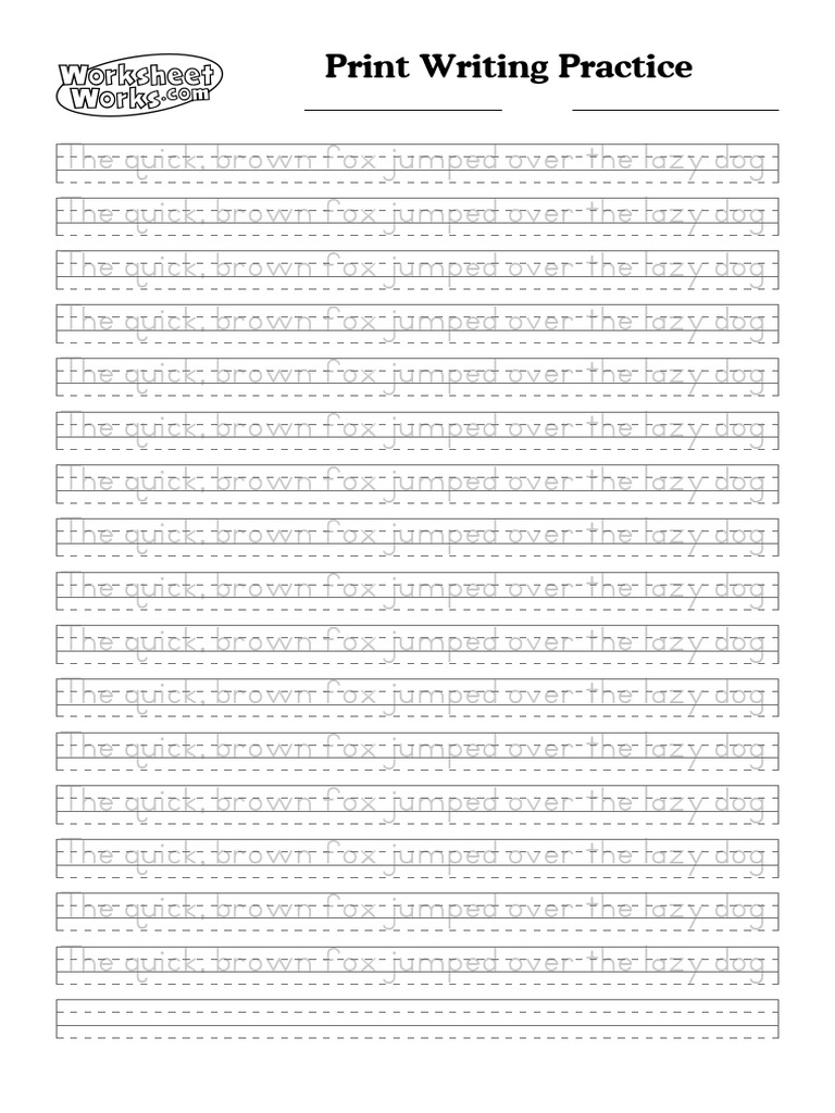 Handwriting Sheet 2 | PDF