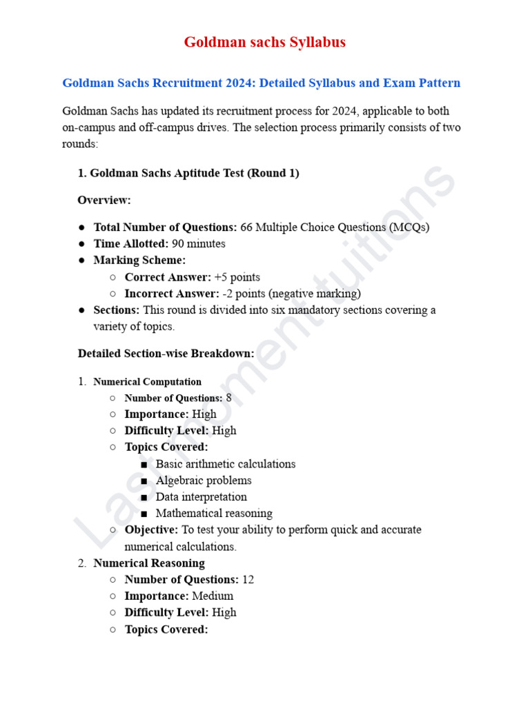 Goldman sach (1) | PDF | Multiple Choice | Computer Programming