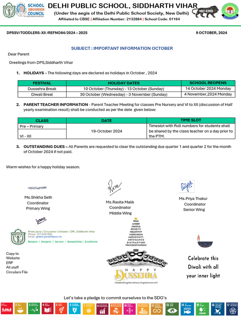 Important Information October | PDF | Schools | Secondary Education