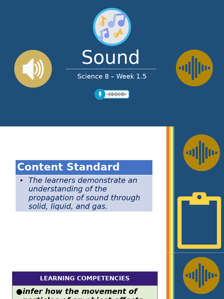 S8 1stQ Lesson 7 (Sound) | PDF | Sound | Waves