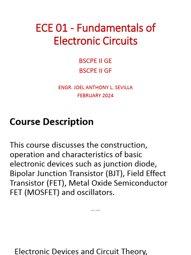 Ece 01a Prelim Lecture1 Pdf Inductor Capacitor