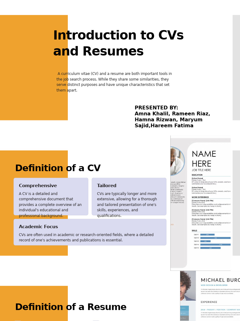 CVs vs Resumes: Key Differences Explained | PDF | Résumé