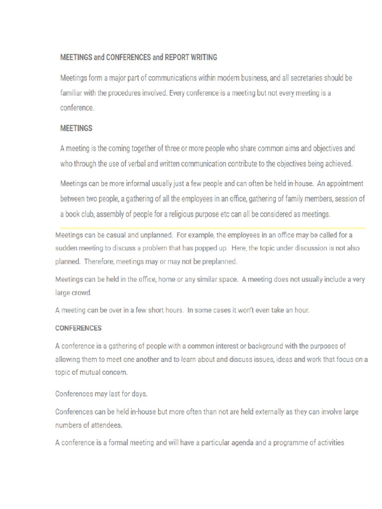 Communication Notes On Meeeting | PDF