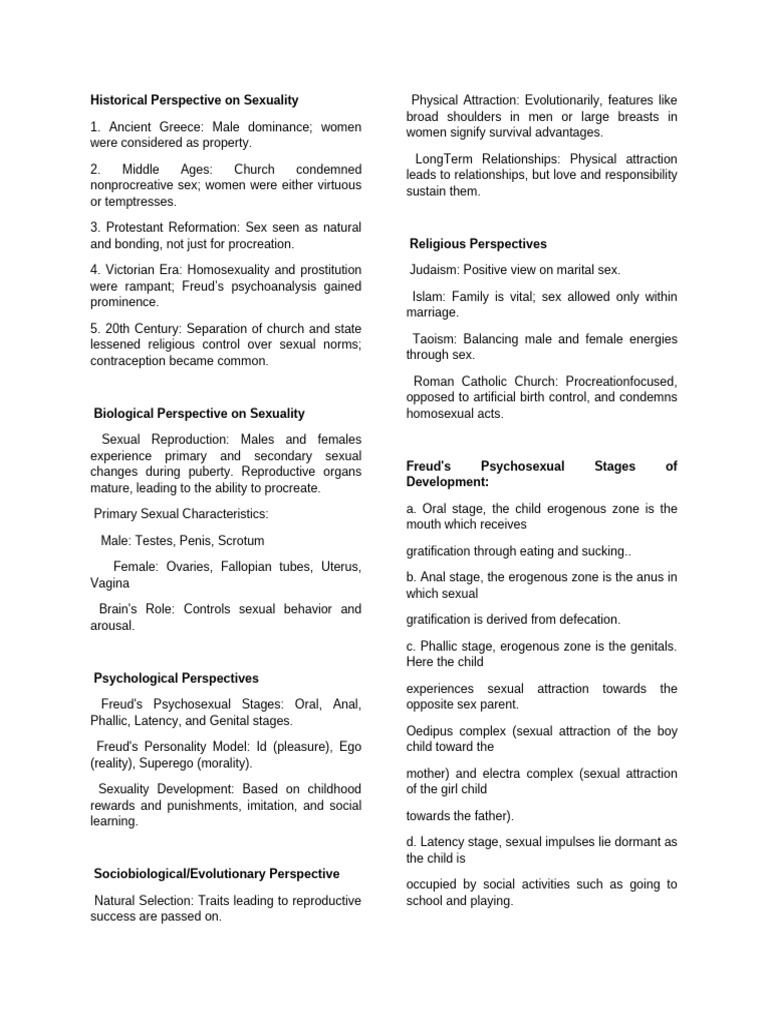 Historical Perspective On Sexuality | PDF | Human Sexuality | Love