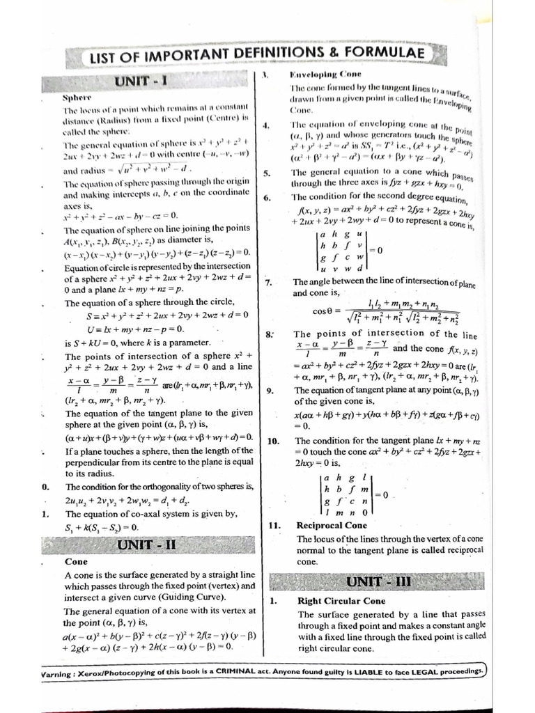 B.SC Maths Final Year Sem-6 Material | PDF