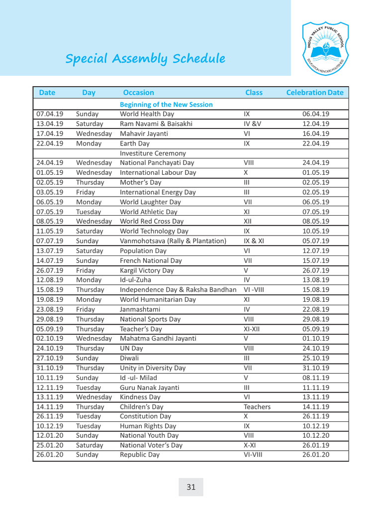 Almanac Inner Page | PDF