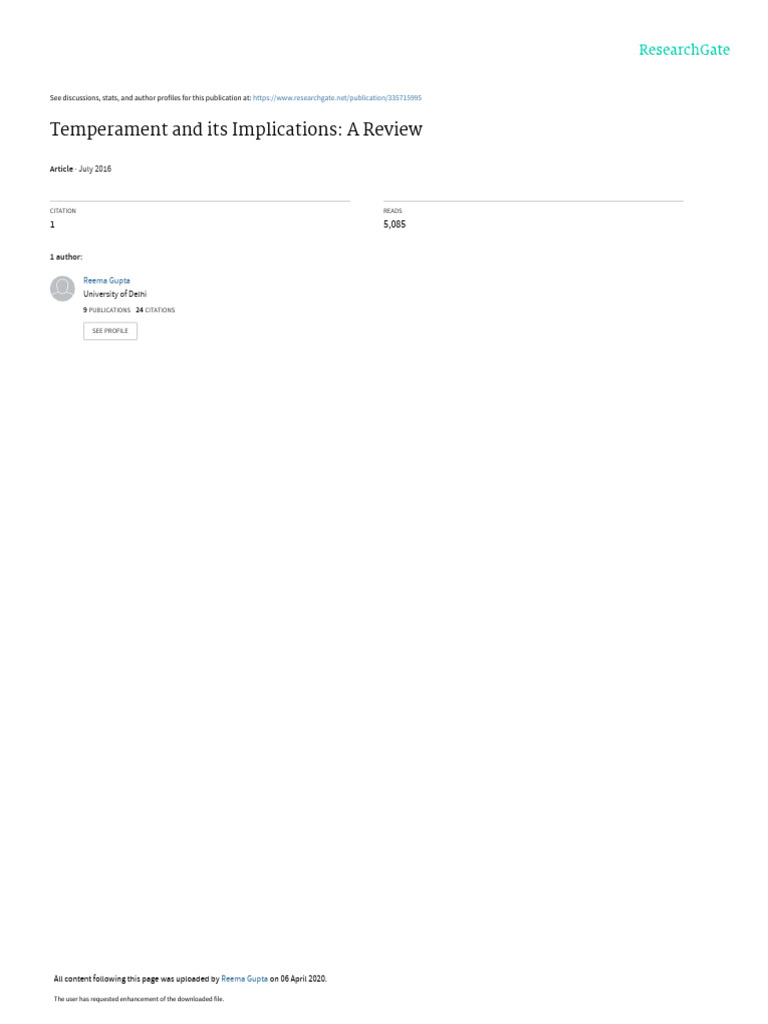 Temperament Test Pdf Temperament Psychological Concepts