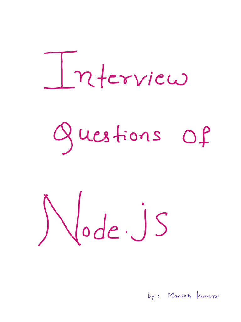 Node - JS Interview Question | PDF
