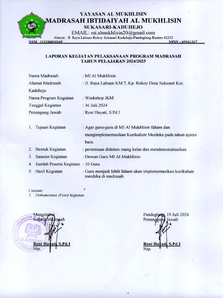 contoh-laporan-kegiatan-workshop-ikm-mi-al-mukhlisin-tahun-2024-pdf