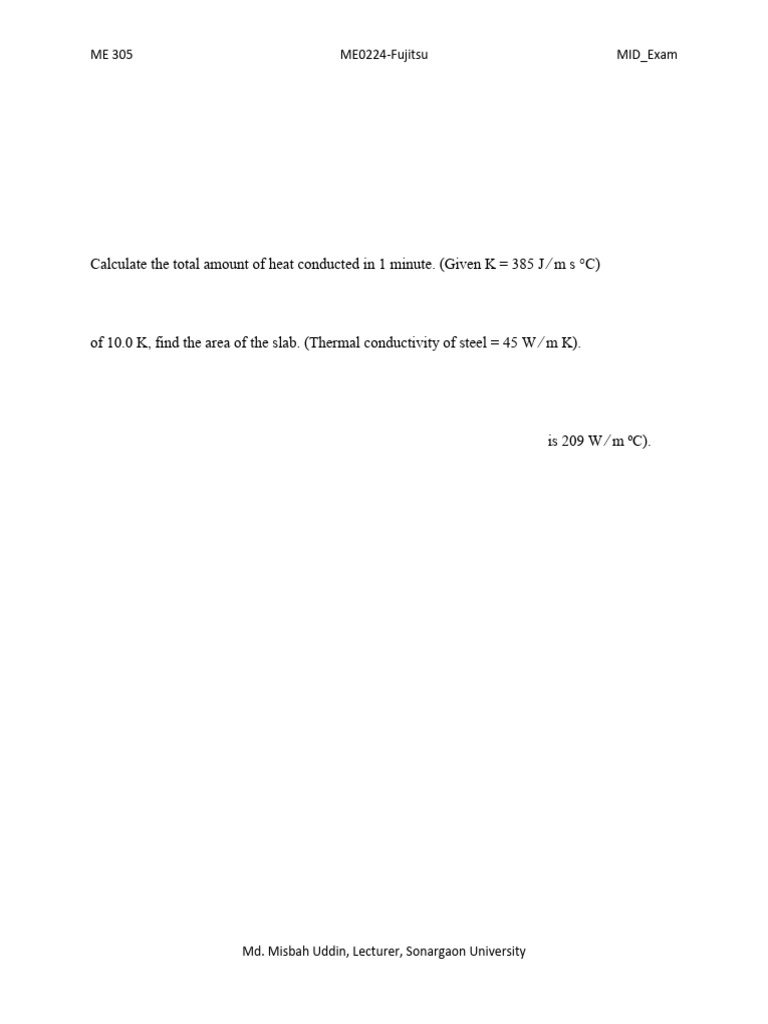 Heat Transfer Practice Problems | PDF | Heat | Heat Transfer