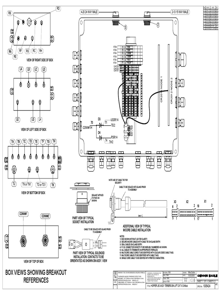 Hopper Junction Box Assembly Details | PDF | Electrical Connector ...