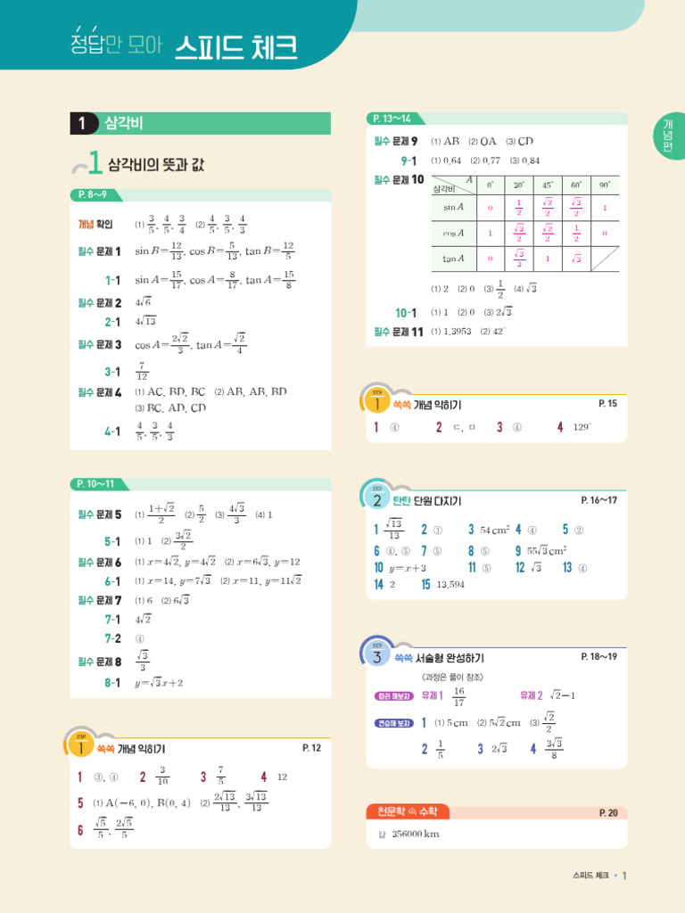 개념플러스유형 파워3-2 정답과해설 (개념편및유형편) | PDF