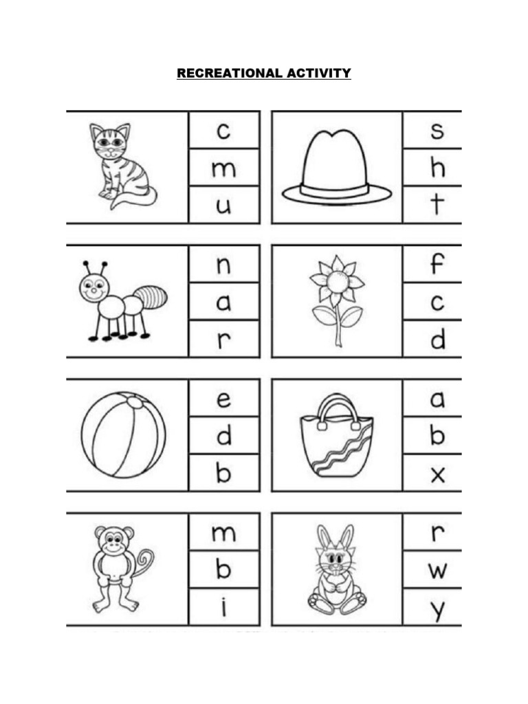 CIRCLE THE CORRECT SMALL LETTER | PDF