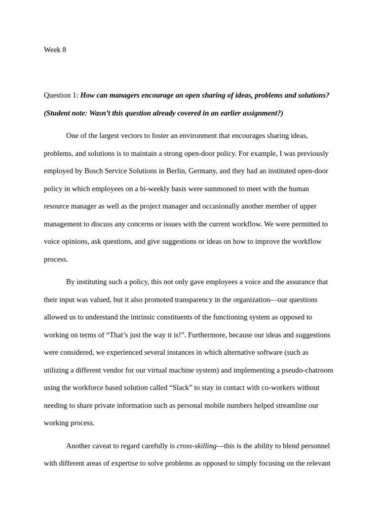 Encouraging Knowledge Sharing in Management | PDF | Information ...