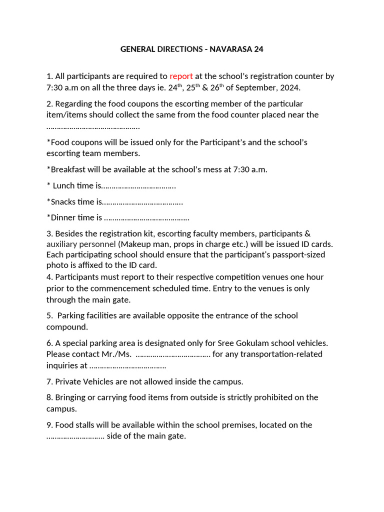Navarasa 24 Event Guidelines and Info | PDF