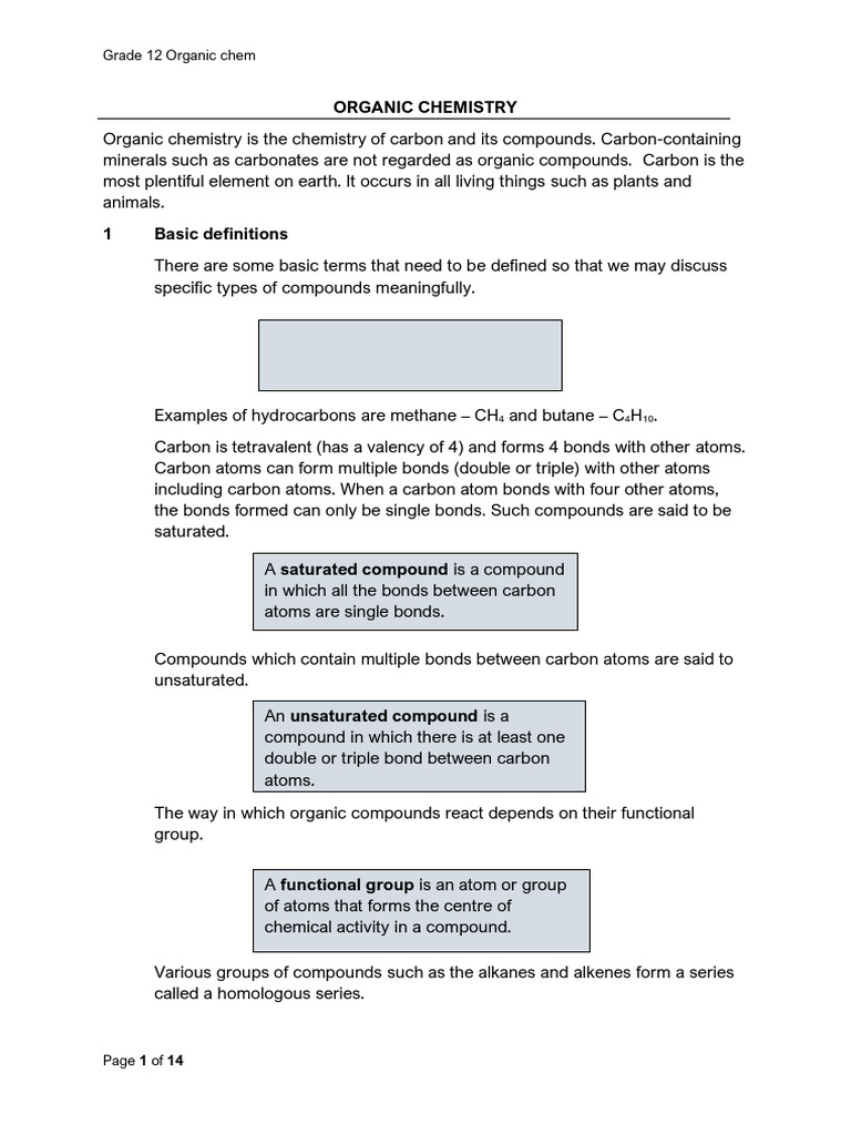 Organic Chemistry Pdf Alkane Functional Group