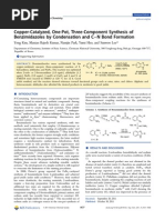 Download Copper-Catalyzed One-Pot Three-Component Synthesis of Benzimidazoles by Condensation and CN Bond Formation - Journal of Organic Chemistry 2 Dec 2011 7623 9577-9583 - DOI 101021jo2019416 by muopioidreceptor SN78175944 doc pdf