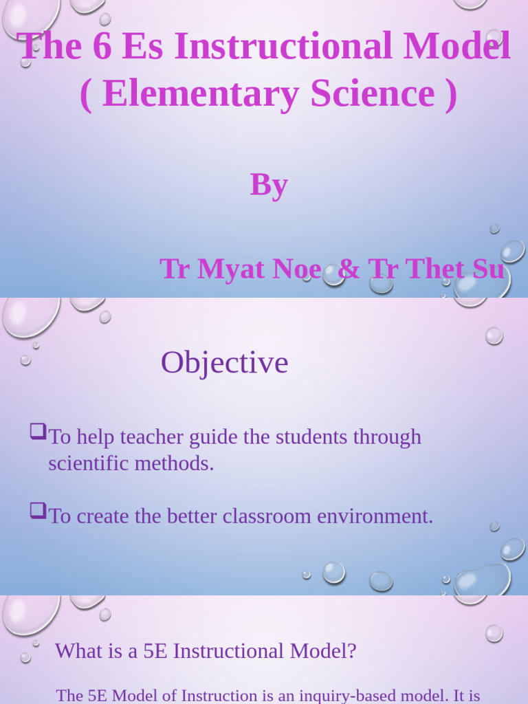 6E Instructional Model for Science Teaching | PDF | Inquiry Based ...