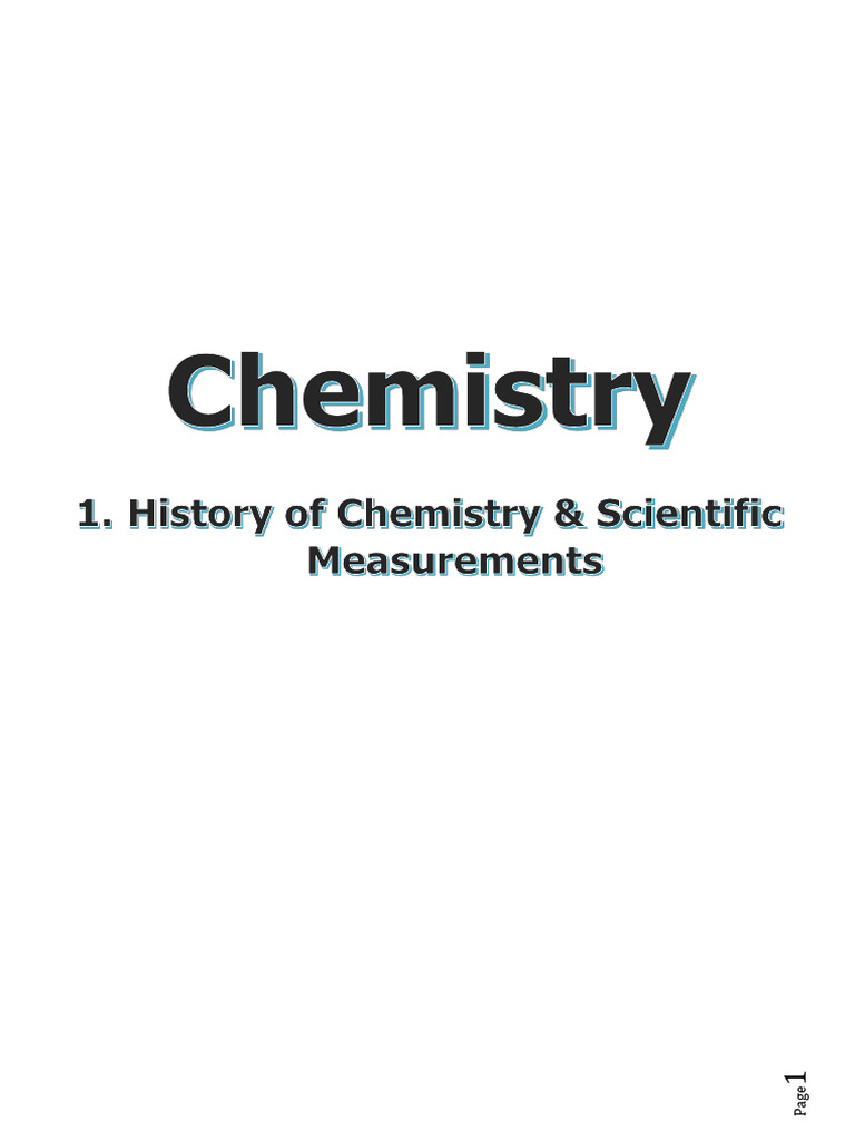 General Chemistry Chapter 1 Pdf Chemical Elements Significant Figures