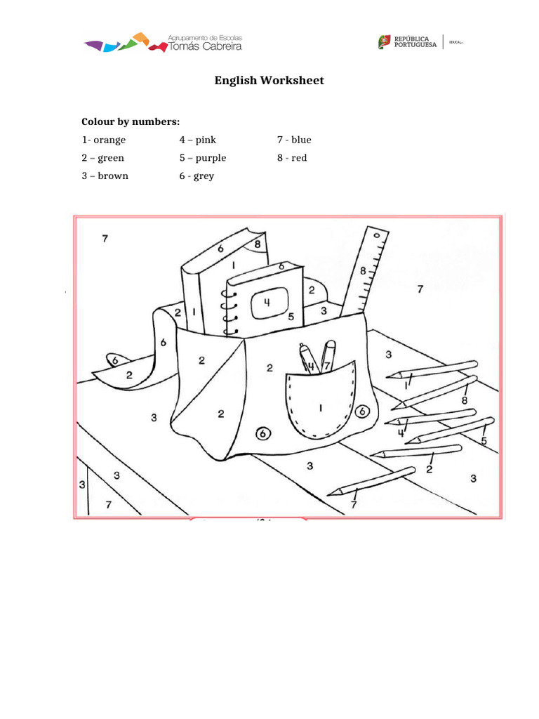 Colours and numbers pdf