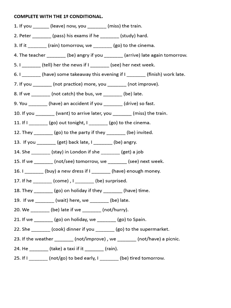 1 Conditional Exercise | PDF