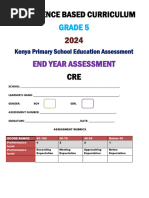 Grade 5 CRE End Term 2 Exam 2024 | PDF