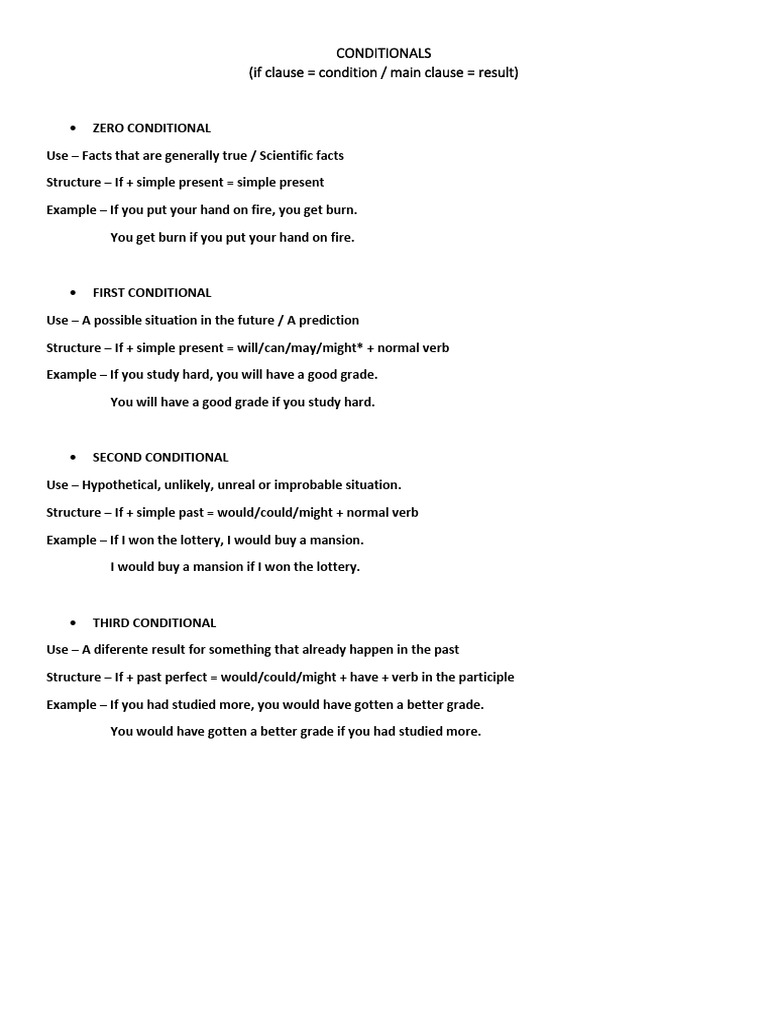 CONDITIONALS | PDF