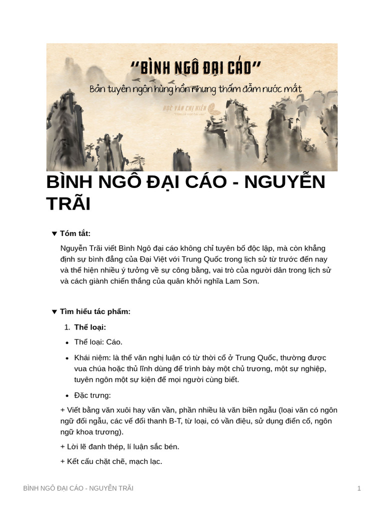 BNH NG I Co - Nguyn Tri | PDF