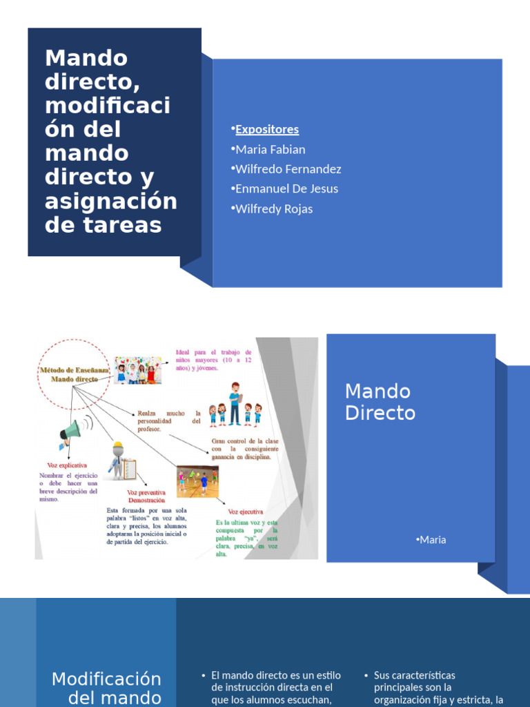 Mando Directo y Asignación de Tareas | PDF | Enseñando | Método de ...