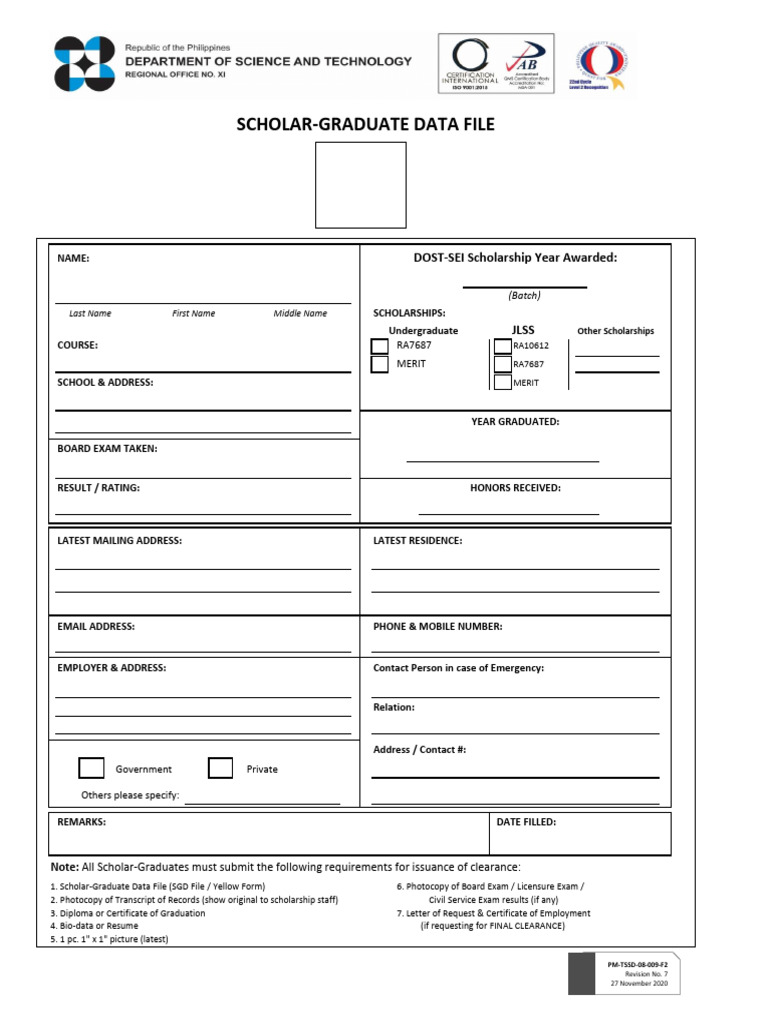 Scholar Graduate Data File | PDF