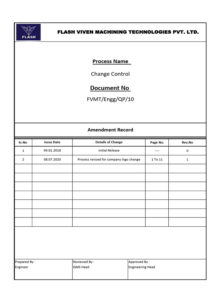 Change Control Process Overview | PDF | Reliability Engineering ...