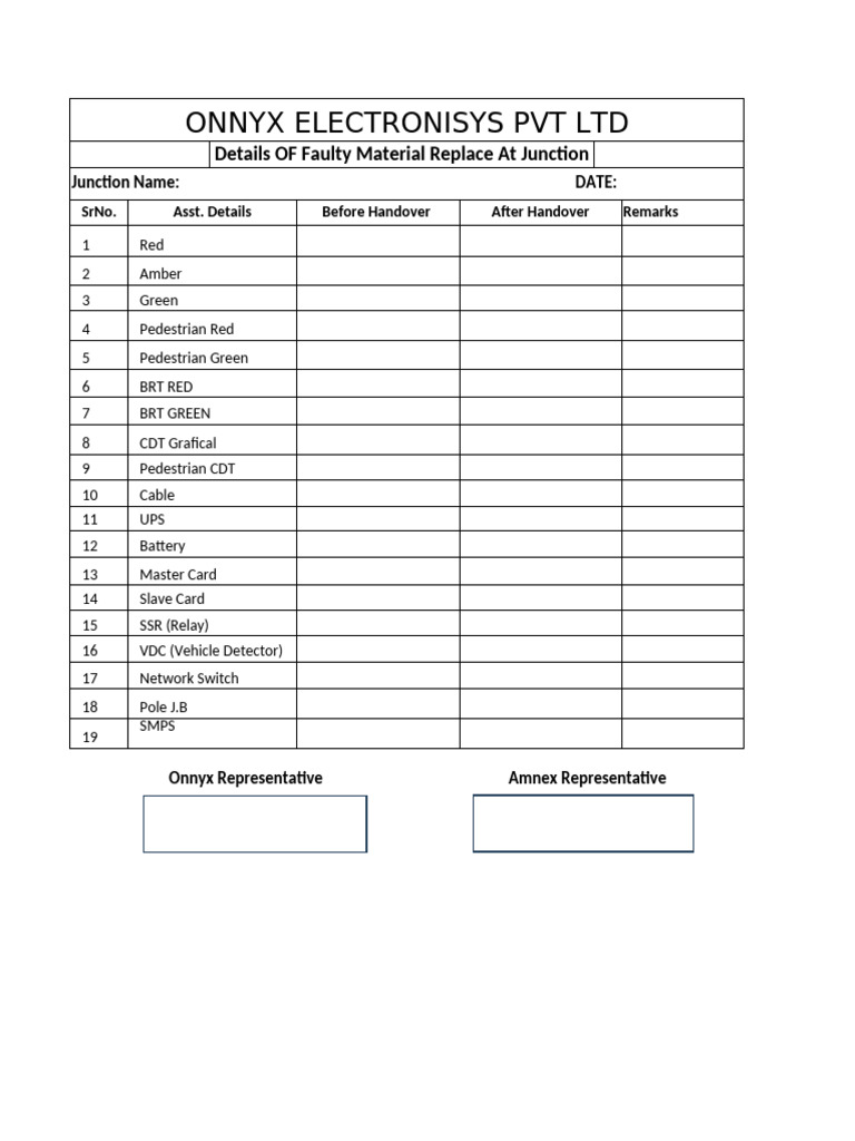 Faulty Material Replacement Report | PDF | Technology & Engineering