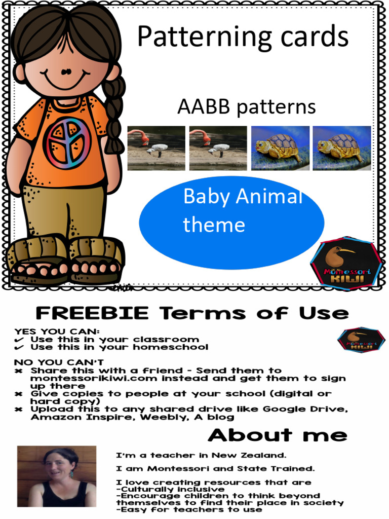 AABB Baby Animal Pattern Cards | PDF